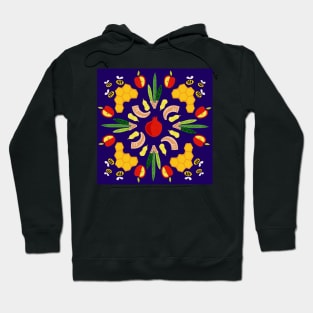 Yomim Noraim - navy print Hoodie